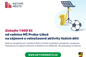 Aktivní město. Získejte 1000,-Kč od radnice MČ Praha-Libuš na kroužky