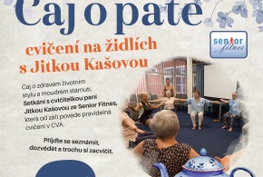 Čaj o páté se Senior Fitnes, cvičení na židlích s Jitkou Kašovou