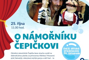 Divadlo pro děti v CVA "O námořníku Čepičkovi", neděle 25.10. v 11:00hod.