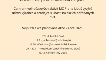 Výzva místním výrobcům a prodejcům k účasti na akcích MČ Praha-Libuš