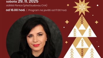 V programu rozsvícení vánočního stromu vystoupí Andrea Kalivodová, sólistka ND Praha 29.11. 2025