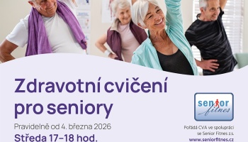 Zdravotní cvičení pro seniory, od 4.3., pravidelně každou středu 17:00-18:00 hod.